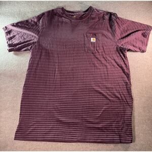Carhart Size 2XLT Original Fit Short Sleeve Pocket TShirt Maroon‎